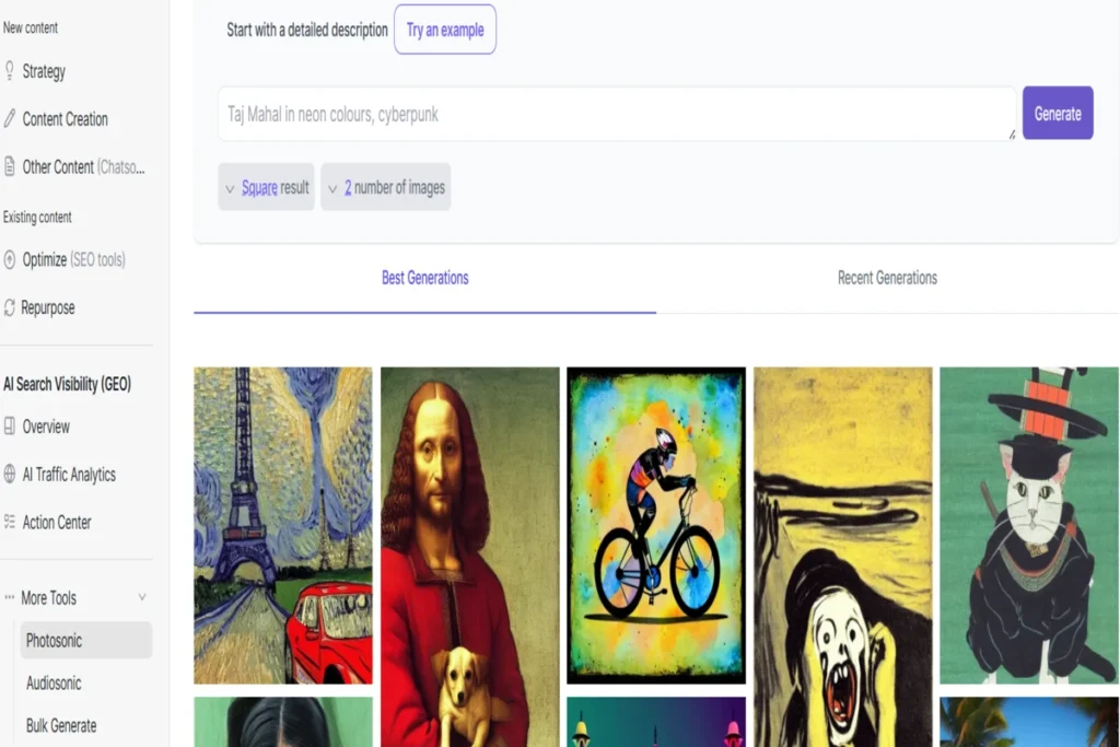 Photosonic by Writesonic – Writesonic Review Feature of the Writesonic AI Writing Tool