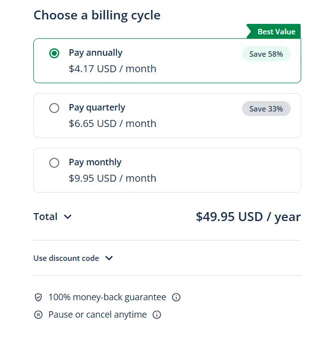 QuillBot pricing plans comparison showing Free and Premium subscription options